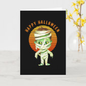 Prettig Halloween - Mummie Kaart (Gele Bloem)
