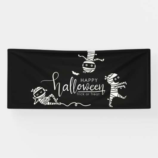 Prettig Halloween Mummies Spandoek (Horizontaal)