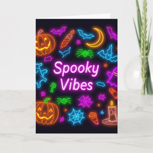 Prettig Halloween Nacht Kaart (Voorkant)