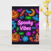Prettig Halloween Nacht Kaart (Gele Bloem)