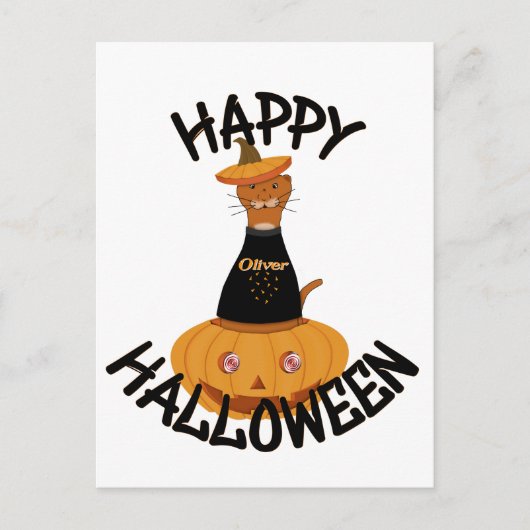 Prettig Halloween Oliver! Briefkaart (Voorkant)