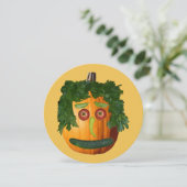 Prettig Halloween - Ongesneden Pompoen Uitnodiging (Staand voorkant)