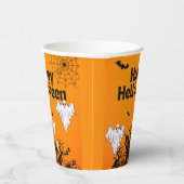 Prettig Halloween-ontwerp Papieren Bekers (Rechts)