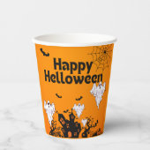 Prettig Halloween-ontwerp Papieren Bekers (Voorkant)