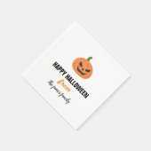 Prettig Halloween Oranje James O Lantern Pompoen Servet (Hoek)