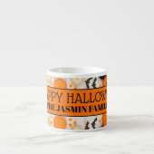 Prettig Halloween Oranje Pompoen Espresso Kop (Voorkant)