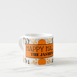 Prettig Halloween Oranje Pompoen Espresso Kop