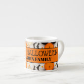 Prettig Halloween Oranje Pompoen Espresso Kop (Voorkant rechts)