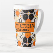 Prettig Halloween Oranje Pompoen Latte Mok (Rechterhoek)