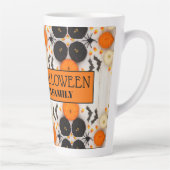 Prettig Halloween Oranje Pompoen Latte Mok (Rechts)