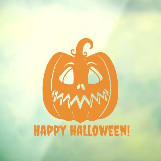 Prettig Halloween oranje pompoen Raamsticker (Vel 3)