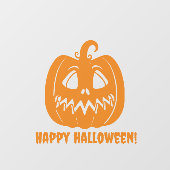 Prettig Halloween oranje pompoen Raamsticker (Vel)