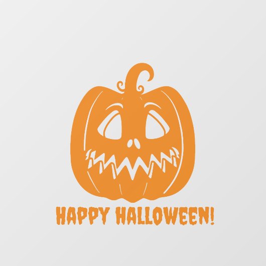 Prettig Halloween oranje pompoen Raamsticker (Vel)