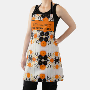 Prettig Halloween Oranje Pompoen Schort