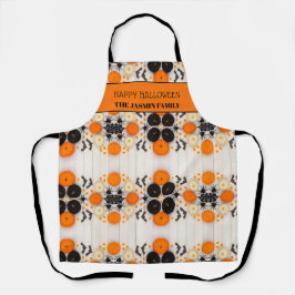 Prettig Halloween Oranje Pompoen Schort