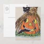 Prettig Halloween (Oude Halloweenkaart) Briefkaart (Voorkant / Achterkant)