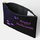 Prettig Halloween Paars & Zwarte Spin ontwerp Etui (Open)