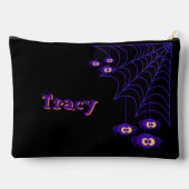 Prettig Halloween Paars & Zwarte Spin ontwerp Etui (Achterkant)