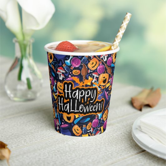 Prettig Halloween Papieren Bekers (Insitu)