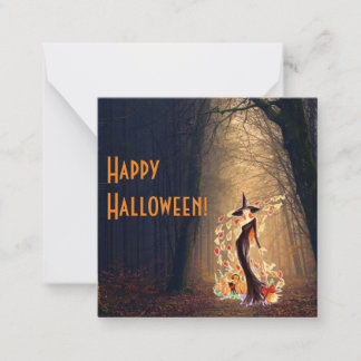 Prettig Halloween Plat Notitiekaart Notitiekaartje