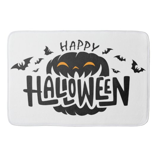 Prettig Halloween Pompoen Badmat (Voorkant)