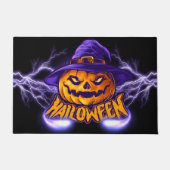 Prettig Halloween Pompoen Deurmat (Voorkant)