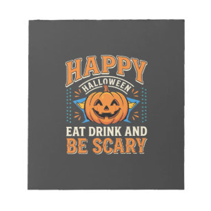 Prettig Halloween Pompoen Eten Drinken Wees Eng_1 Notitieblok