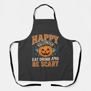 Prettig Halloween Pompoen Eten Drinken Wees Eng_1 Schort