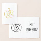 Prettig Halloween Pompoen Folie Kaarten (Display)