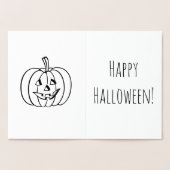 Prettig Halloween Pompoen Folie Kaarten (Binnen)