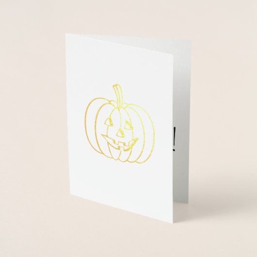 Prettig Halloween Pompoen Folie Kaarten (Voorkant)