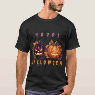 Prettig Halloween Pompoen Gotische Kunst T-shirt