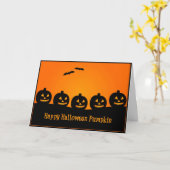 Prettig Halloween Pompoen - Halloween Kaart (Gele Bloem)