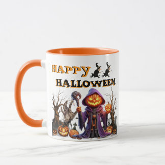 Prettig Halloween Pompoen Heks Koffie Mok