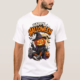 Prettig Halloween Pompoen Heks T-shirt