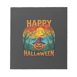 Prettig Halloween Pompoen Heksenhoed Volle Maan Vl Notitieblok