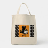Prettig Halloween Pompoen Jack O' Lantern Tote Bag (Achterkant)