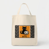 Prettig Halloween Pompoen Jack O' Lantern Tote Bag (Voorkant)