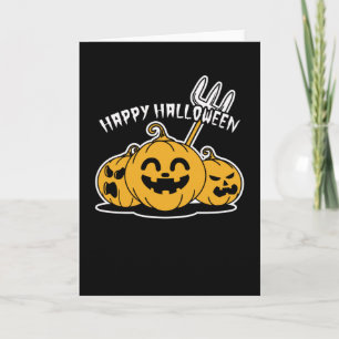 Prettig Halloween Pompoen Kaart