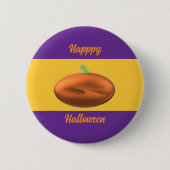 Prettig Halloween Pompoen Ronde Button 5,7 Cm (Voorkant)