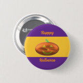 Prettig Halloween Pompoen Ronde Button 5,7 Cm (Voorkant /achterkant)