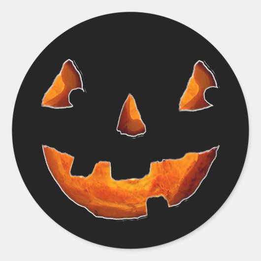 Prettig Halloween Pompoen Ronde Sticker (Voorkant)