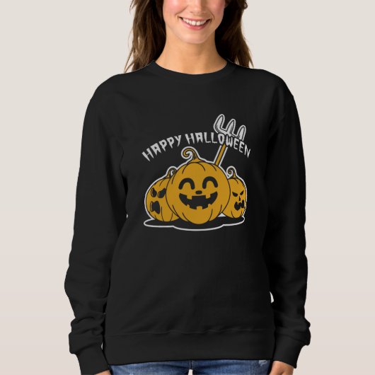 Prettig Halloween Pompoen Trui (Voorkant)