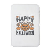 Prettig Halloween Pompoen Vintage Gravure Ontwerp_ Badmat (Voorkant Verticaal)