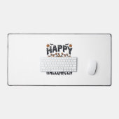 Prettig Halloween Pompoen Vintage Gravure Ontwerp_ Bureaumat (Keyboard & Muis)