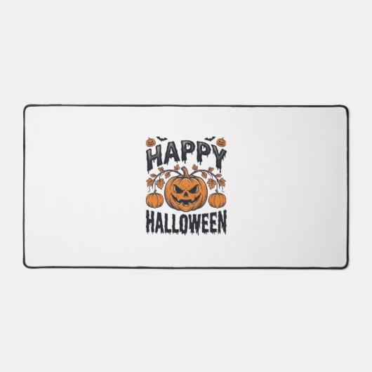 Prettig Halloween Pompoen Vintage Gravure Ontwerp_ Bureaumat (Voorkant)