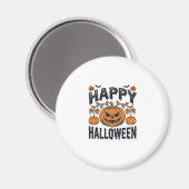 Prettig Halloween Pompoen Vintage Gravure Ontwerp_ Magneet (Voorkant / Achterkant)