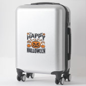 Prettig Halloween Pompoen Vintage Gravure Ontwerp_ Sticker (Koffer)