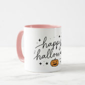 Prettig Halloween Pompoen Vleermuis Mok (Voorkant links)