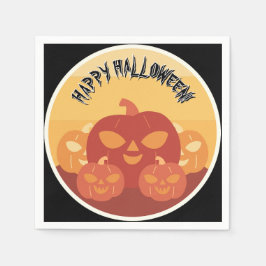 Prettig Halloween! Pompoenen Papieren Servet